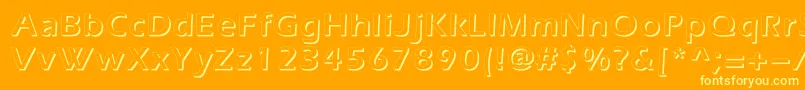 Everestshadowc Font – Yellow Fonts on Orange Background