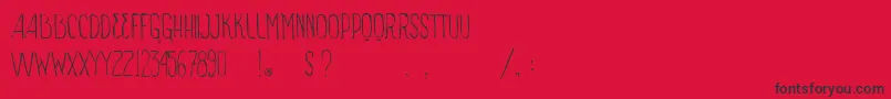 VtksSignOfTimes Font – Black Fonts on Red Background