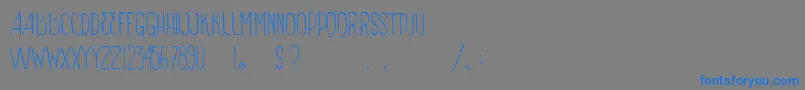 VtksSignOfTimes Font – Blue Fonts on Gray Background