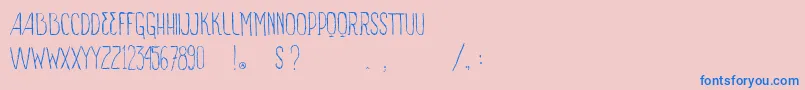 VtksSignOfTimes Font – Blue Fonts on Pink Background