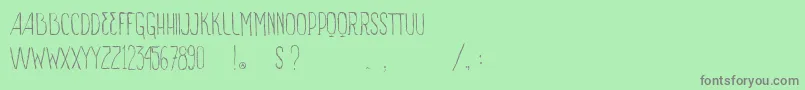 VtksSignOfTimes Font – Gray Fonts on Green Background