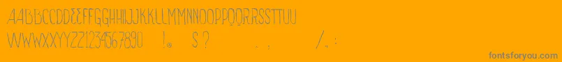 VtksSignOfTimes Font – Gray Fonts on Orange Background