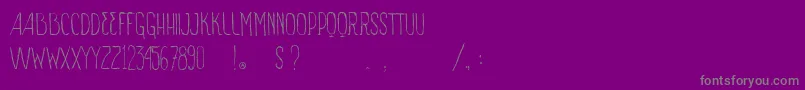 VtksSignOfTimes Font – Gray Fonts on Purple Background