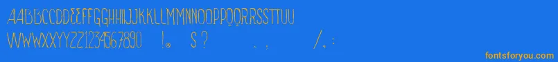 VtksSignOfTimes Font – Orange Fonts on Blue Background