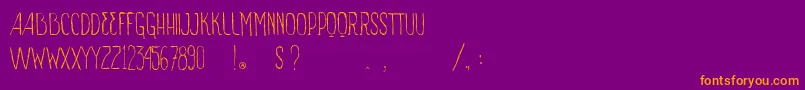 VtksSignOfTimes Font – Orange Fonts on Purple Background