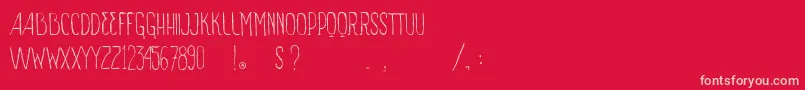 VtksSignOfTimes Font – Pink Fonts on Red Background