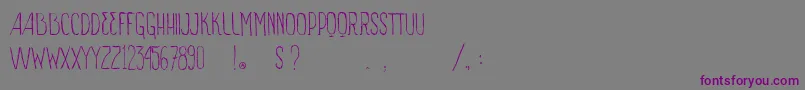 VtksSignOfTimes Font – Purple Fonts on Gray Background