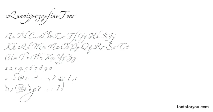 Шрифт LinotypezapfinoFour – алфавит, цифры, специальные символы