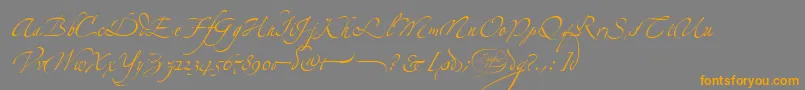 Fonte LinotypezapfinoFour – fontes laranjas em um fundo cinza