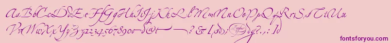 LinotypezapfinoFour-Schriftart – Violette Schriften auf rosa Hintergrund