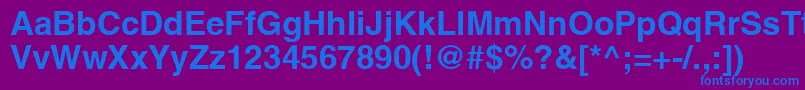 AghlvB Font – Blue Fonts on Purple Background