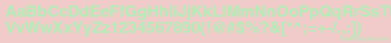 AghlvB Font – Green Fonts on Pink Background