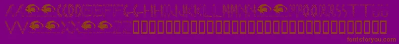 RustedMachinesw Font – Brown Fonts on Purple Background