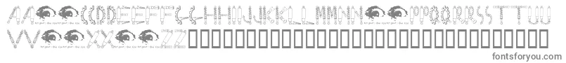 フォントRustedMachinesw – 白い背景に灰色の文字