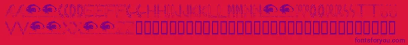 RustedMachinesw Font – Purple Fonts on Red Background