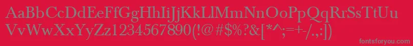 BeautyNormal Font – Gray Fonts on Red Background