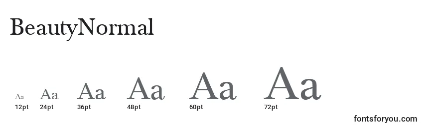 BeautyNormal Font Sizes