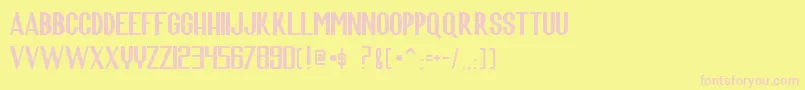 Manofsteel Font – Pink Fonts on Yellow Background