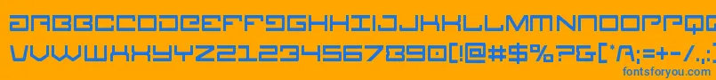 Legioncond Font – Blue Fonts on Orange Background