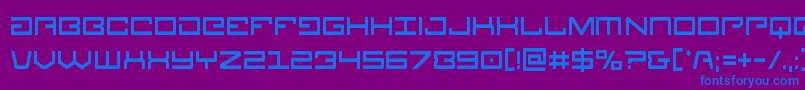 Legioncond-Schriftart – Blaue Schriften auf violettem Hintergrund