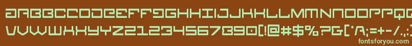 Legioncond-fontti – vihreät fontit ruskealla taustalla