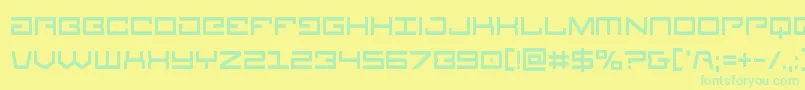 Legioncond Font – Green Fonts on Yellow Background