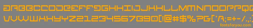Legioncond-Schriftart – Orangefarbene Schriften auf grauem Hintergrund