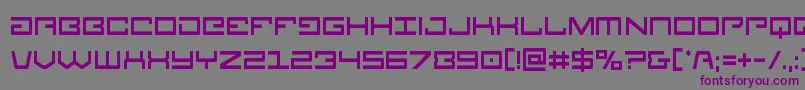 Czcionka Legioncond – fioletowe czcionki na szarym tle