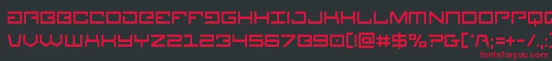 Шрифт Legioncond – красные шрифты на чёрном фоне