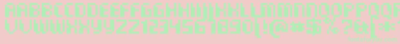 CommoRegular Font – Green Fonts on Pink Background