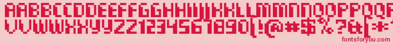 CommoRegular Font – Red Fonts on Pink Background