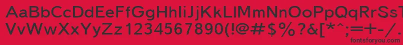 Шрифт Textbook155n – чёрные шрифты на красном фоне