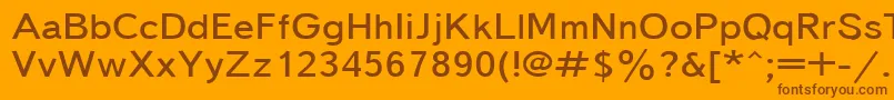 Шрифт Textbook155n – коричневые шрифты на оранжевом фоне