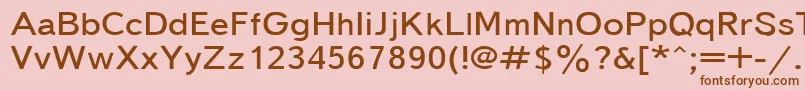 Textbook155n Font – Brown Fonts on Pink Background
