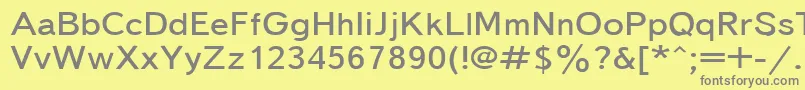 Textbook155n Font – Gray Fonts on Yellow Background