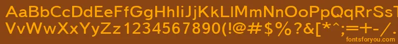Textbook155n Font – Orange Fonts on Brown Background