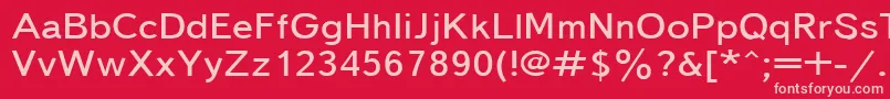 Textbook155n Font – Pink Fonts on Red Background