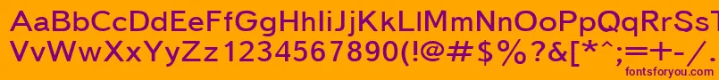 Textbook155n Font – Purple Fonts on Orange Background