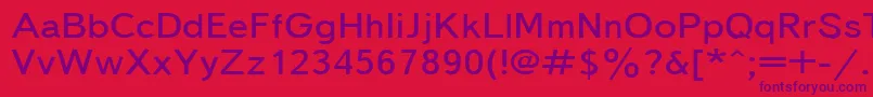 Textbook155n Font – Purple Fonts on Red Background