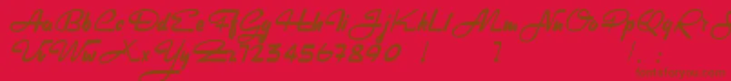 Police HeavyRock – polices brunes sur fond rouge