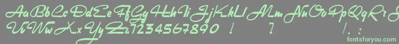 HeavyRock Font – Green Fonts on Gray Background