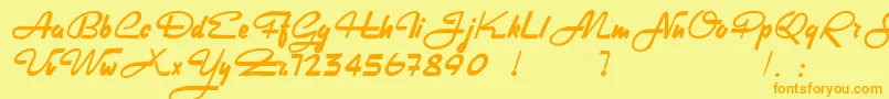 More about HeavyRock Font HeavyRock Font – Orange Fonts on Yellow Background