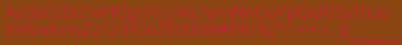 OpenSansLight Font – Red Fonts on Brown Background