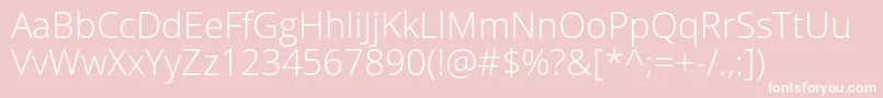 OpenSansLight Font – White Fonts on Pink Background