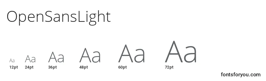 OpenSansLight Font Sizes