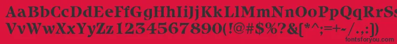 IcebergBold Font – Black Fonts on Red Background