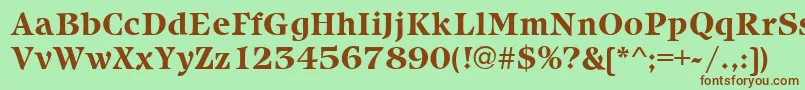 IcebergBold Font – Brown Fonts on Green Background