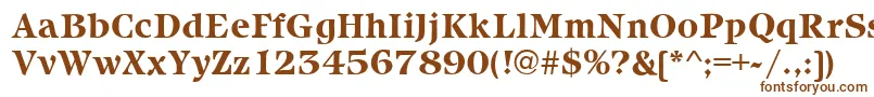 IcebergBold-fontti – ruskeat fontit valkoisella taustalla