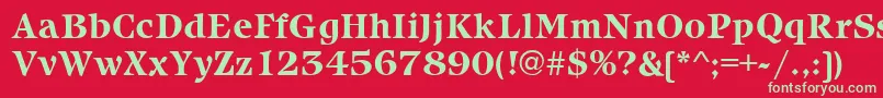 IcebergBold Font – Green Fonts on Red Background
