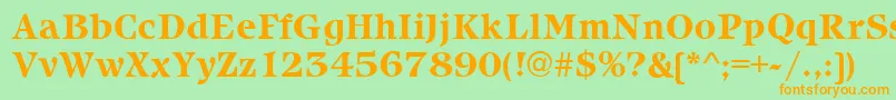 IcebergBold Font – Orange Fonts on Green Background